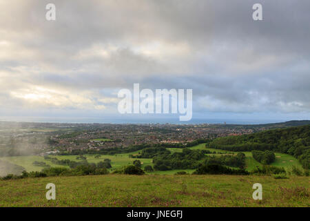 Eastbourne, UK. 30th July, 2017. UK weather. A mixed morning of cloudy skies and sunshine greeted residents of Eastbourne this morning. Eastbourne, East Sussex, UK Credit: Ed Brown/Alamy Live News Stock Photo
