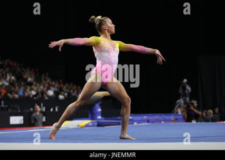 July 29, 2016: Gymnast Abby Paulson competes in the senior competition at the 2017 U.S. Classic at the Sears Centre in Hoffman Estates, IL. Melissa J. Perenson/CSM Stock Photo