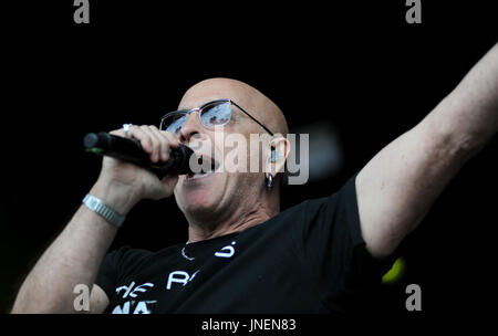 Lulworth Castle, Dorset, England. 30th July 2017. Right Said Fred perform on the Castle Stage on the final day at Camp Bestival. © David Partridge / Alamy Live News Stock Photo