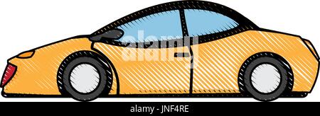 futuristic car vehicle smart autonomous side view Stock Vector