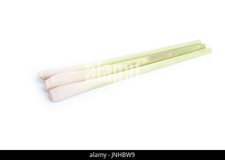 Fresh Lemon Grass Isolated on white background Stock Photo