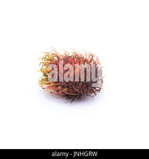 Rotten rambutan isolated on white background Stock Photo