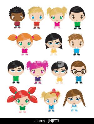 A vector illustration of a group of kids playing with balloons in the ...