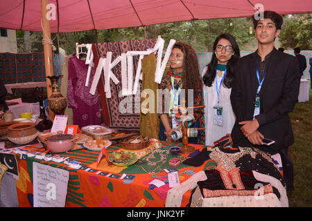 QUETTA, PAKISTAN. July-29 2017:  Student are standing at the stall during global village activity in third three days model united nations Quetta 'Mun Stock Photo