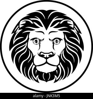 Leo Lion Astrology Horoscope Zodiac Sign Stock Vector