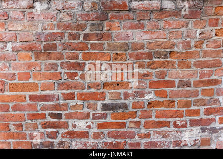 Old red brick wall background Stock Photo