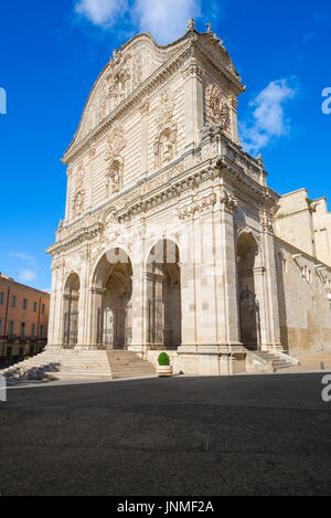 Sassari Sardinia cathedral, view of the Baroque facade of the Duomo (Cattedrale di San Nicola) in Sassari, Sardinia. Stock Photo