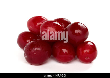 Heap of red plum isolated on white Stock Photo