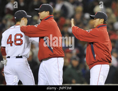 Daisuke Matsuzaka Boston Red Sox Pitcher Number 18 Fenway Park