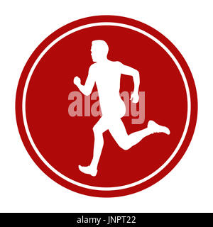 sports sign icon man sprinter runner running Stock Photo