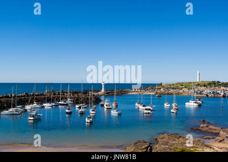 Wollongong Harbour and Lighthouse, New South Wales Australia Stock Photo