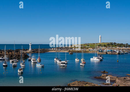 Wollongong Harbour and Lighthouse, New South Wales Australia Stock Photo