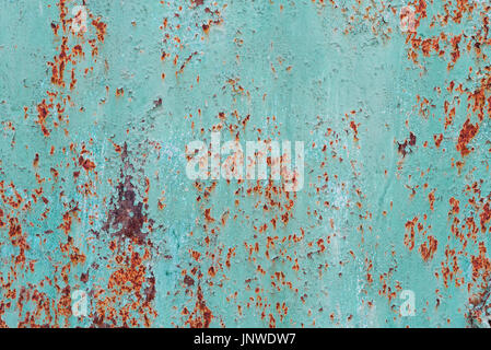 Old detailed metal surface with clear structure, cracks and rust, background Stock Photo