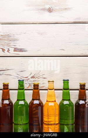 Vertical image group of bottles. Stock Photo