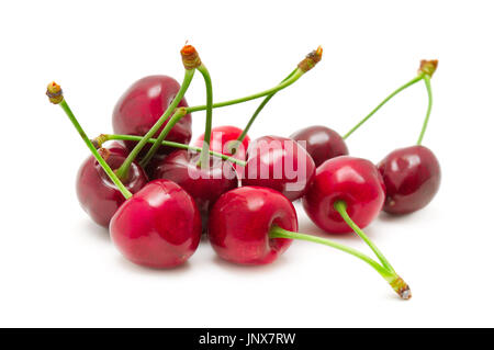 sweet cherries isolated on white Stock Photo