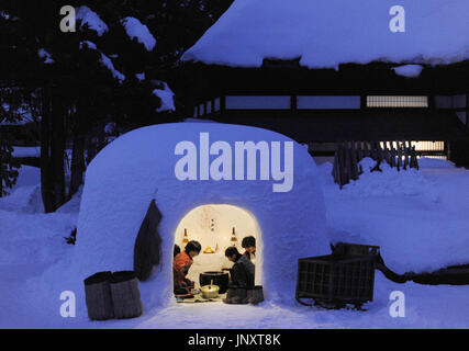 An Igloo Made Of Snow At The Yokote Kamakura Winter Festival In Akita Prefecture Japan Stock Photo Alamy