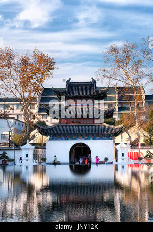 January 1, 2015. Nanjing, China.  Tourists visiting the China imperial musuem, Zhong guo ke ju bo wu guan jiangnan gong yuan, in Nanjing China in Jian Stock Photo