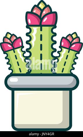Cleistocactus icon, cartoon style Stock Vector