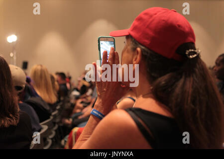 Pasadena, CA. 30th July, 2017. Heckler at conference. Credit: Todd Felderstein Credit: Todd Felderstein/Alamy Live News Stock Photo