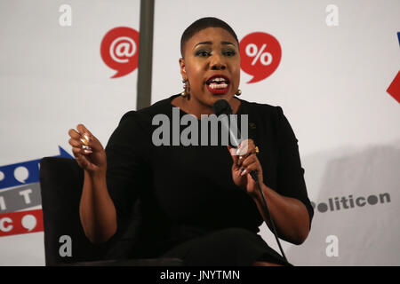 Pasadena, Ca. 30th July, 2017. Symone Sanders at Tomi Lahren vs. Symone Sanders debate at day 2 of Politicon The Unconventional Convention 2017 at The Pasadena Convention Center in Pasadena, California on July 30, 2017. Credit: Faye Sadou/Media Punch/Alamy Live News Stock Photo