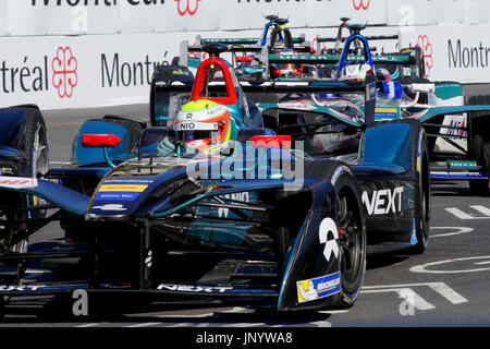 Montreal, Canada. 30th July, 2017. Driver Oliver Turvey negotiating a turn as the second ePrix race gets underway. Credit:Mario Beauregard/Alamy Live News Stock Photo