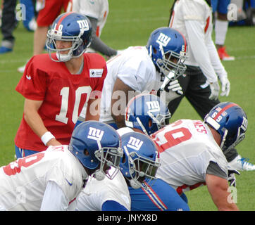 East Rutherford, USA. 29th Jul, 2017. The New York Football Giants took to the practice field in East Rutherford, NJ for NFL Training Camp on July 29, 2017. Odell Beckham Jr. and Brandon Marshall made plays at practice that excited the fans that were on hand to view the team. Credit: Roy Caratozzolo III/Alamy Live News Stock Photo