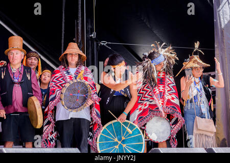 Vancouver, Canada. 30th Jul, 2017. Closing ceremonies at the Drum is Calling Festival, Canada 150  event, Larwill Park, Vancouver, British Columbia, Canada. Credit: Michael Wheatley/Alamy Live News Stock Photo