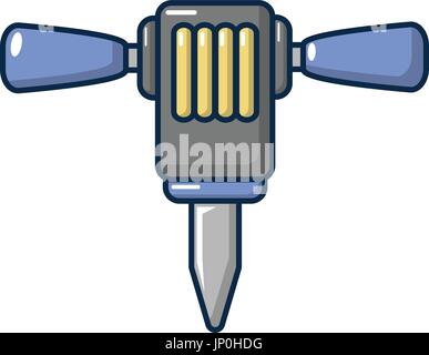 Pneumatic hammer icon, cartoon style Stock Vector