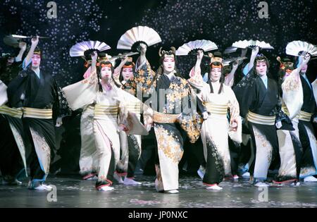 The Japanese all-woman Takarazuka Revue theater troupe rehearses