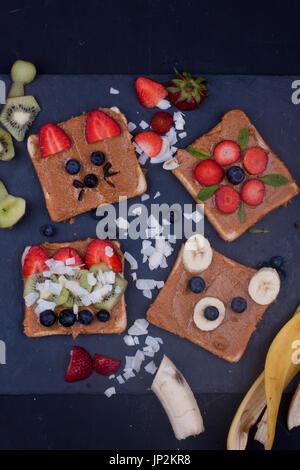 peanut butter sandwiches Stock Photo