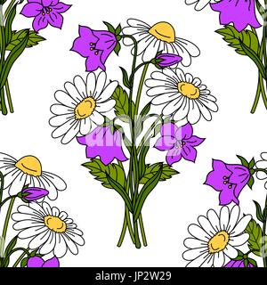 Seamless pattern with flowers Stock Vector