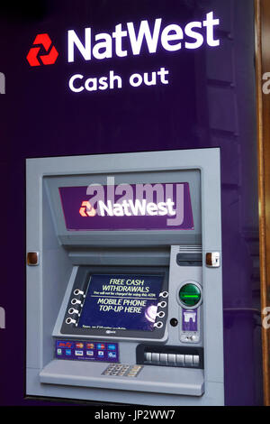 ATM Natwest Cash Machine. Stock Photo