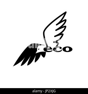 Wings vector logo design template. Eco concept symbol icon. Company logo, business emblem Stock Vector