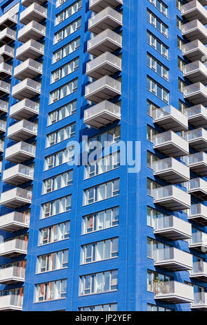 Residential apartments in the London City Island development, London, United Kingdom. Stock Photo