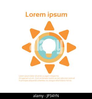 Light Bulb New Idea Business Infographics With Copy Space Banner Stock Vector