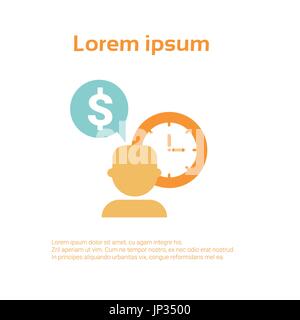 Time is money circle infographic. Vector illustration Stock Vector ...