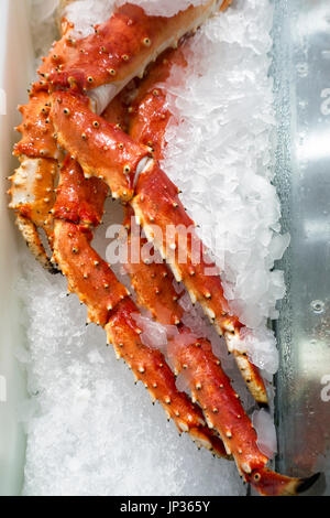 pre cooked alaskan king crab legs Stock Photo