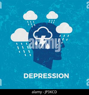 Depression. Concept vector illustration Stock Vector