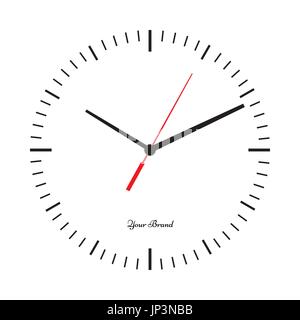 Vector simple classic clock icon without numbers Stock Vector