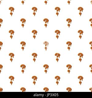 Question mark from caramel pattern Stock Vector