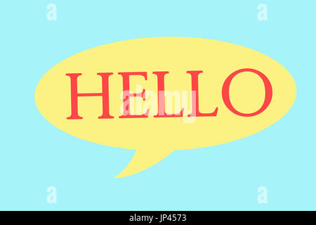 illustrated Hello word Stock Photo