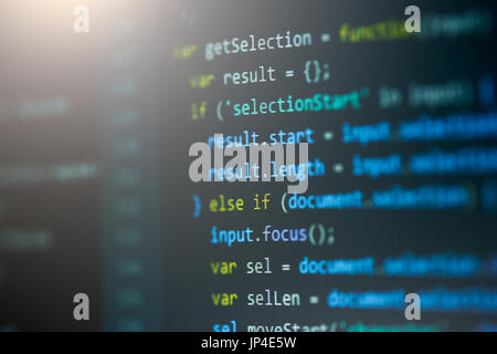 Software computer programming code Stock Photo
