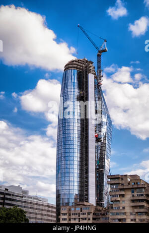 London,South Bank.One Blackfriars,new modern glass-clad skyscraper building designed by architect Ian Simpson for Berkeley Homes St.George brand. Stock Photo