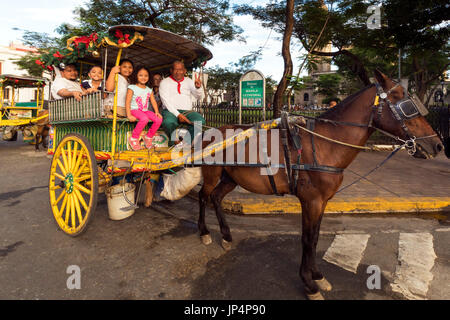 Kalesa at Manila Cathedral, Intramuros, Philippines Stock Photo