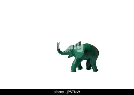 Elephant made from plasticine isolated on white background Stock Photo