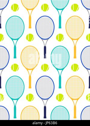 tennis rackets and balls Stock Vector