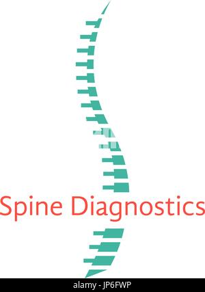 abstract spine diagnostics icon Stock Vector