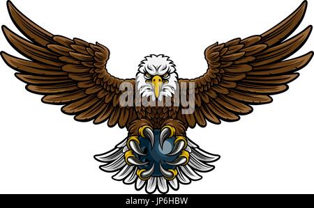 Eagle Bowling Sports Mascot Stock Vector