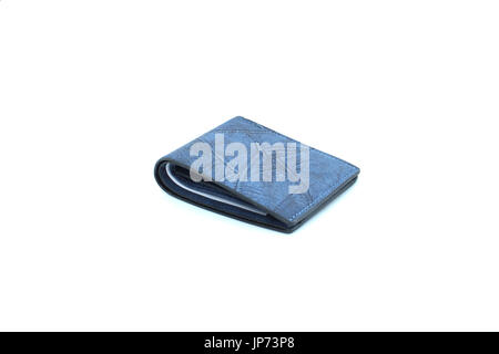 blue wallet on isolated Stock Photo