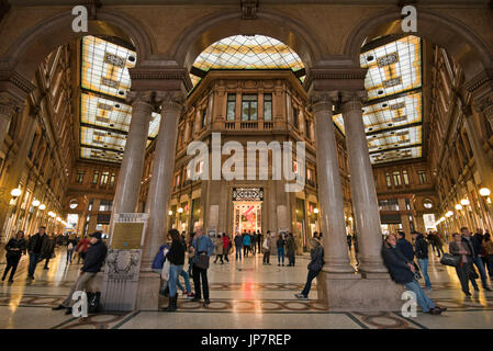 Horizontal view inside the only shopping centre in Rome. Stock Photo
